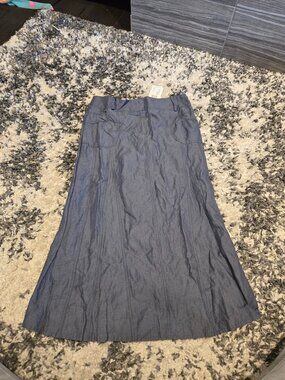 Steilmann Women’s Indigo Paneled Midi Skirt | Size 14 | NWT